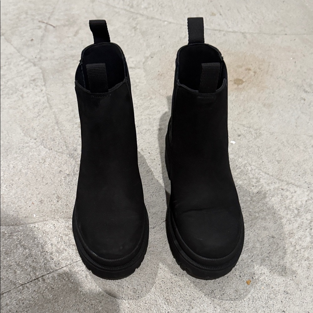 Thursday Boot Company Black Ankle Booties. Platform Style Chelsea
